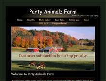 Tablet Screenshot of partyanimalzfarm.com